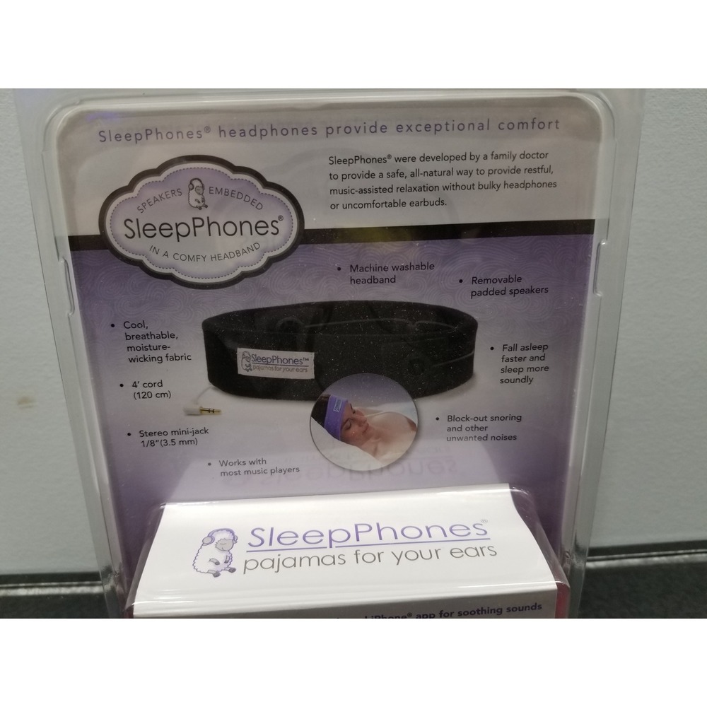 SleepPhones Classic Breeze Headphones Medium Pink Wired ~ Brand New Sealed - Picture 5 of 8